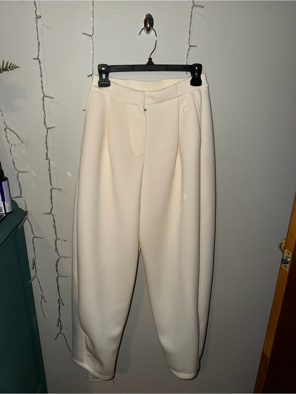 Nike Cream Loose Fit Mid Rise - Full Length Trousers